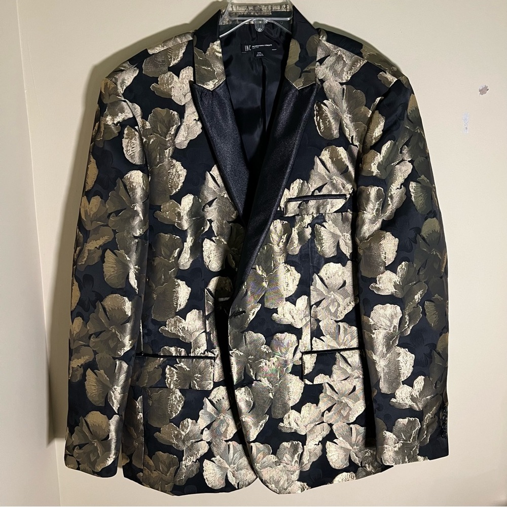 INC International Concepts Men’s Floral Two Button Blazer Jacket